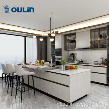 Moderne mode High Gloss Kitchen Cabinet Customization